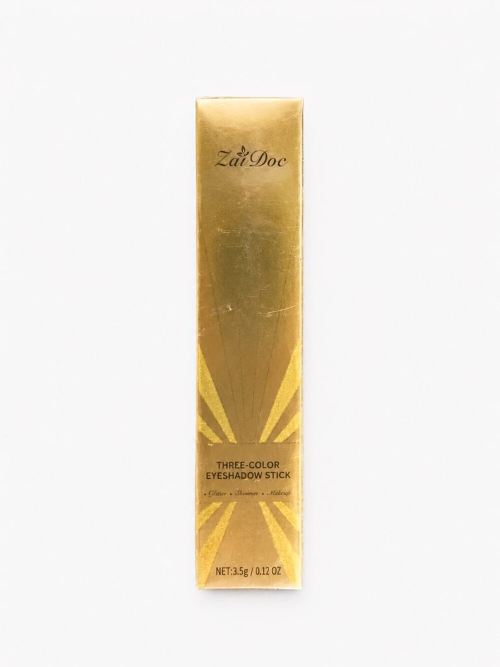 ZaiDoc Three-Color Eyeshadow Stick #02 Fine Shimmer Golden Rose 3.5g Makeup